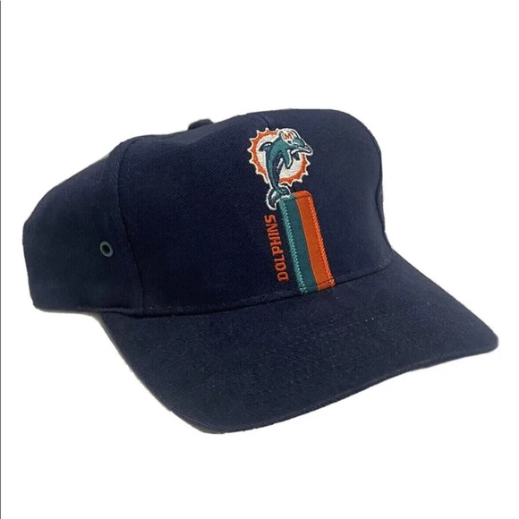 Vintage 1990's Miami Dolphins Logo Athletic NFL Pro Line Adjustable Hat NWOT - Picture 2 of 6